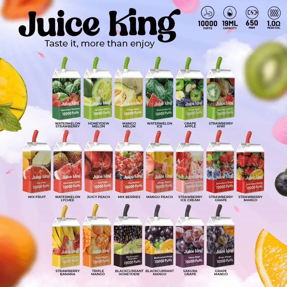 JUICE KING 10000 (SG VAPE COD)-FLAVOUR LIST