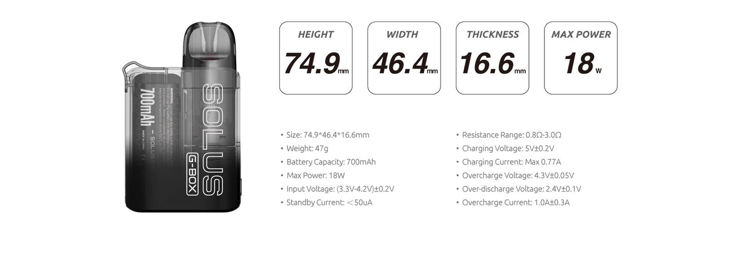 SMOK SOLUS G-BOX(SG VAPE COD)