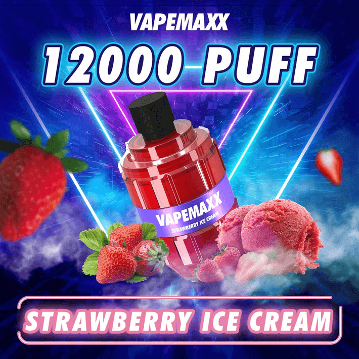 VAPEMAXX 12000(SG VAPE COD)-STRAWBERRY ICE CREAM